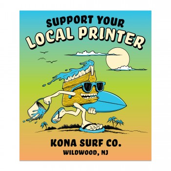 Collectible Vinyl Sticker in Support Your Local Printer