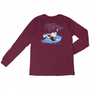 For The Phils Mens Long Sleeve Shirt in Maroon