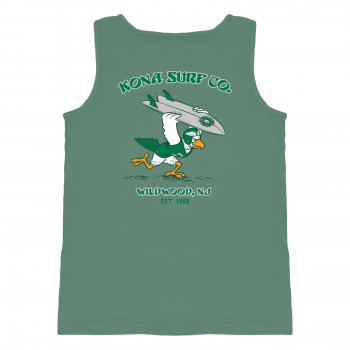 For The Birds Mens Vintage Tank Top in Light Green