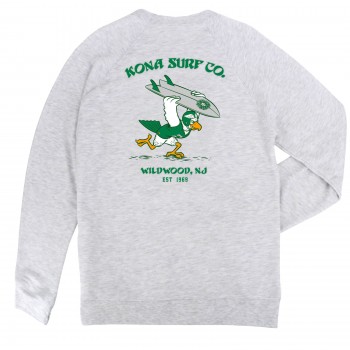 For The Birds Womens Crew Sweatshirt in Ash