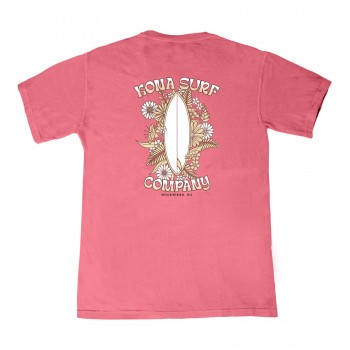 Overgrown Womens Vintage Washed T-Shirt in Coral Craze
