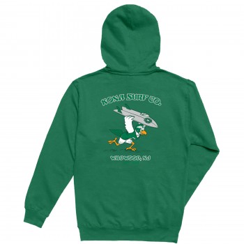 For The Birds Womens Pullover Hoodie in Kelly Green Heather